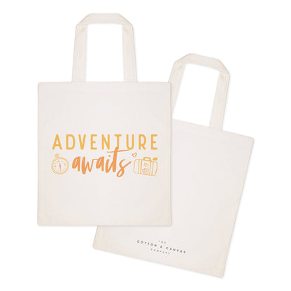 Adventure Awaits Cotton Canvas Tote Bag