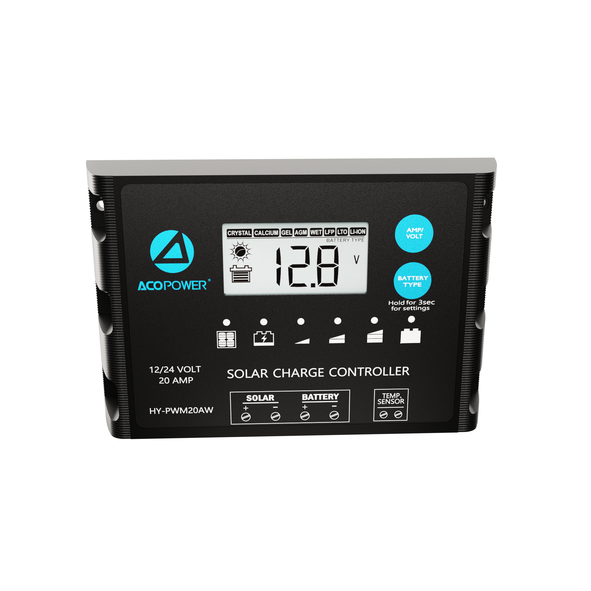 ACOPOWER ProteusX 20A PWM Charge Controller