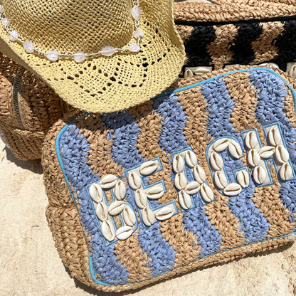 Beach XL Makeup Bag with Puka Shells