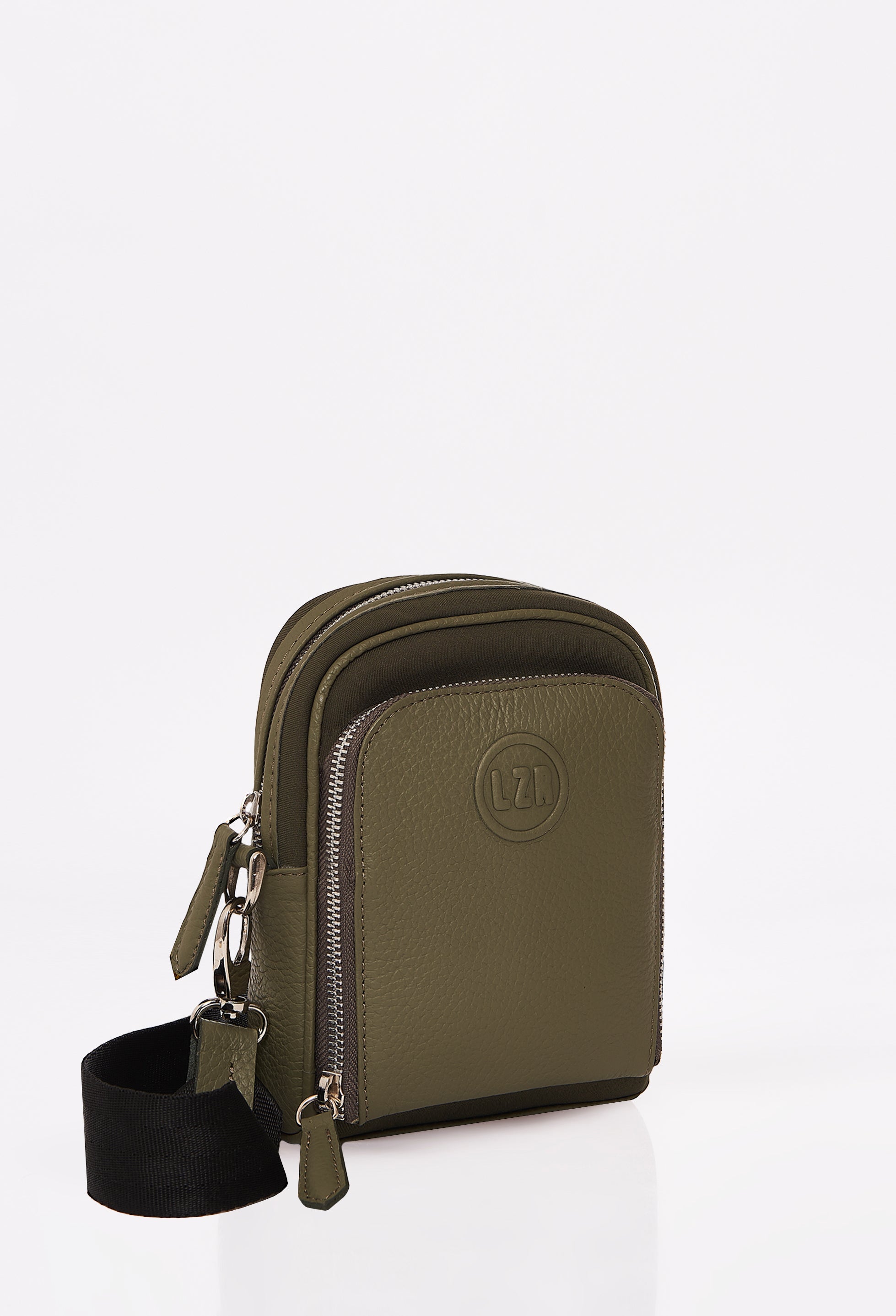 Olive Everyday Neoprene & Leather Mini Crossbody Bag