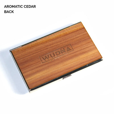 Wooden Business Card Holder Japanese Naval Ensign Flag in Aromatic Cedar