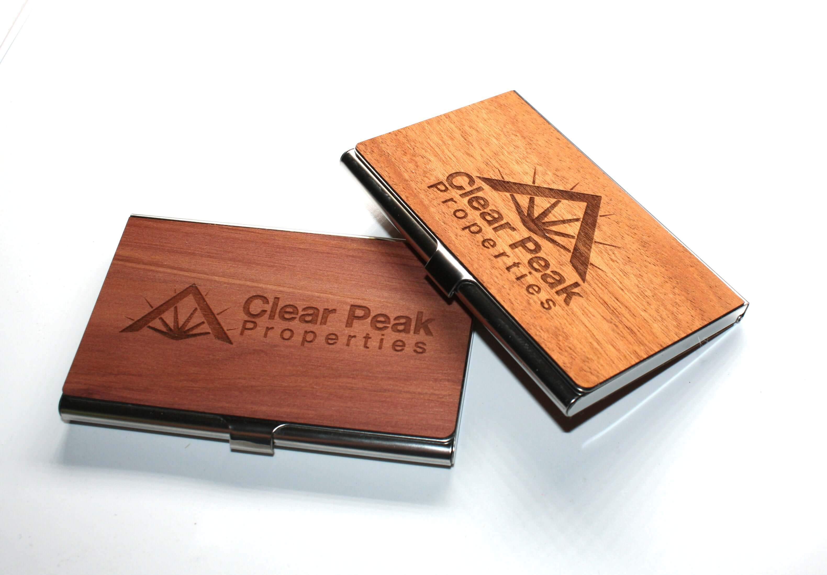 Customizable Wooden Business Card Holder