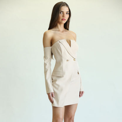 Golden Detail Flap Dress