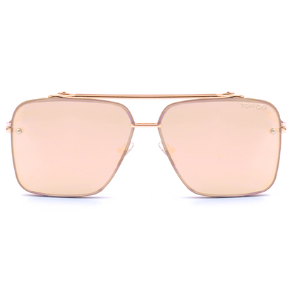 Bella - Rose Gold Oversized Squared Aviators