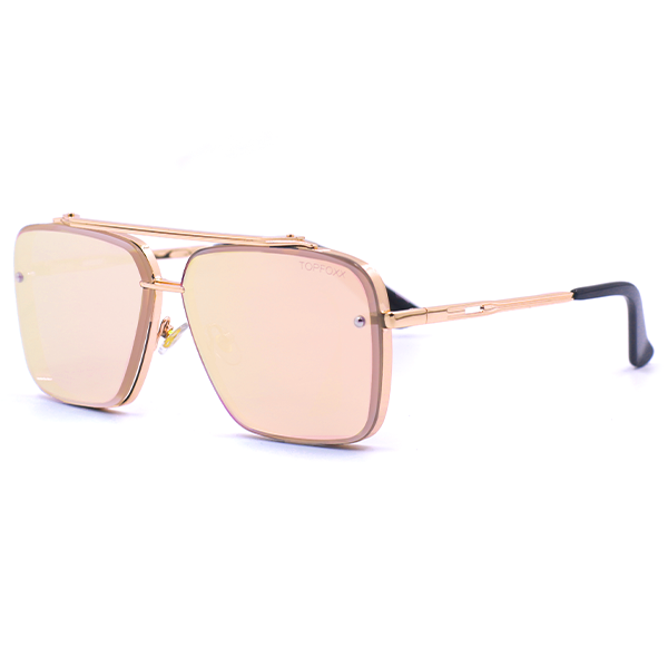 Bella - Rose Gold Oversized Squared Aviators