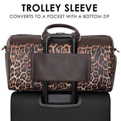 Leopard Lux 33L Duffel Bag for Women