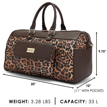 Leopard Lux 33L Duffel Bag for Women