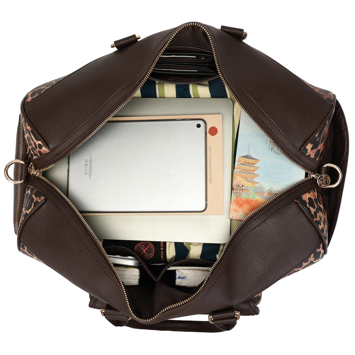 Leopard Lux 33L Duffel Bag for Women