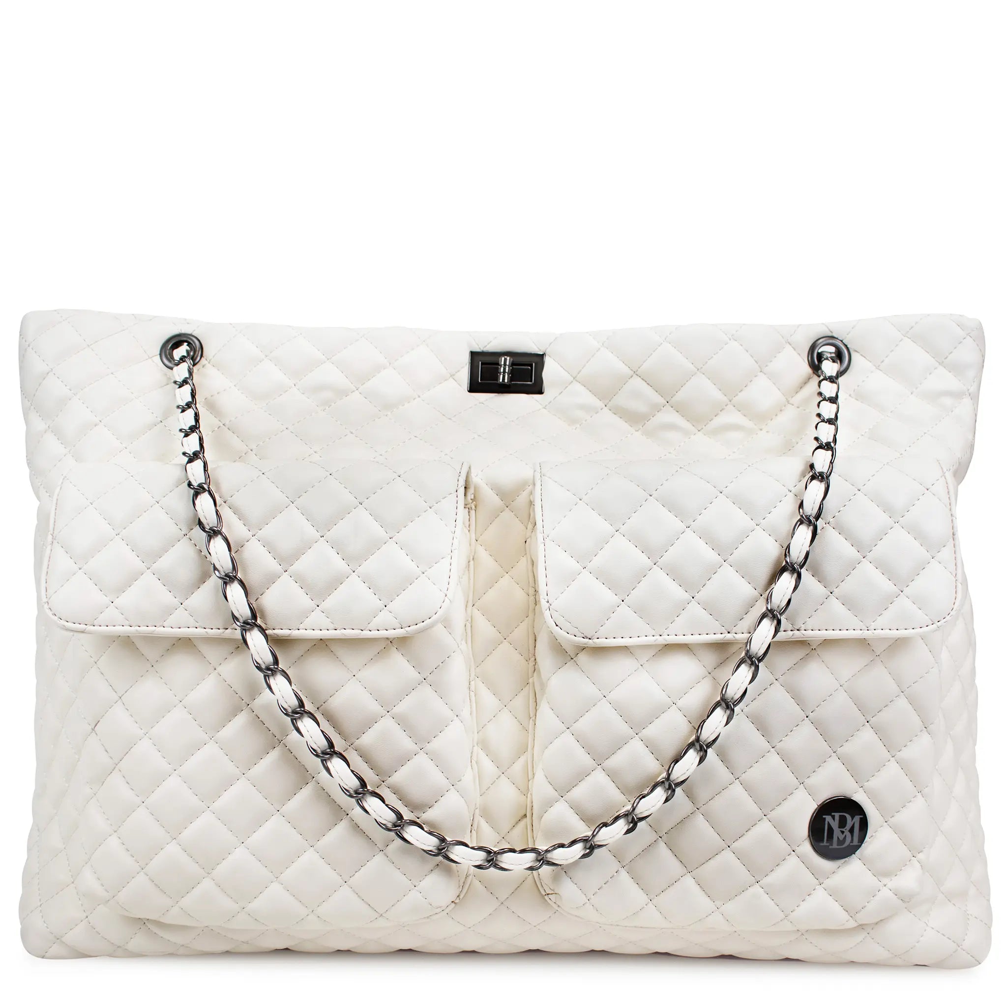 Diana Quilted Vegan Leather Weekender Duffel Bag