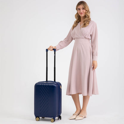 Diamond Expandable Chic Carry-on Suitcase