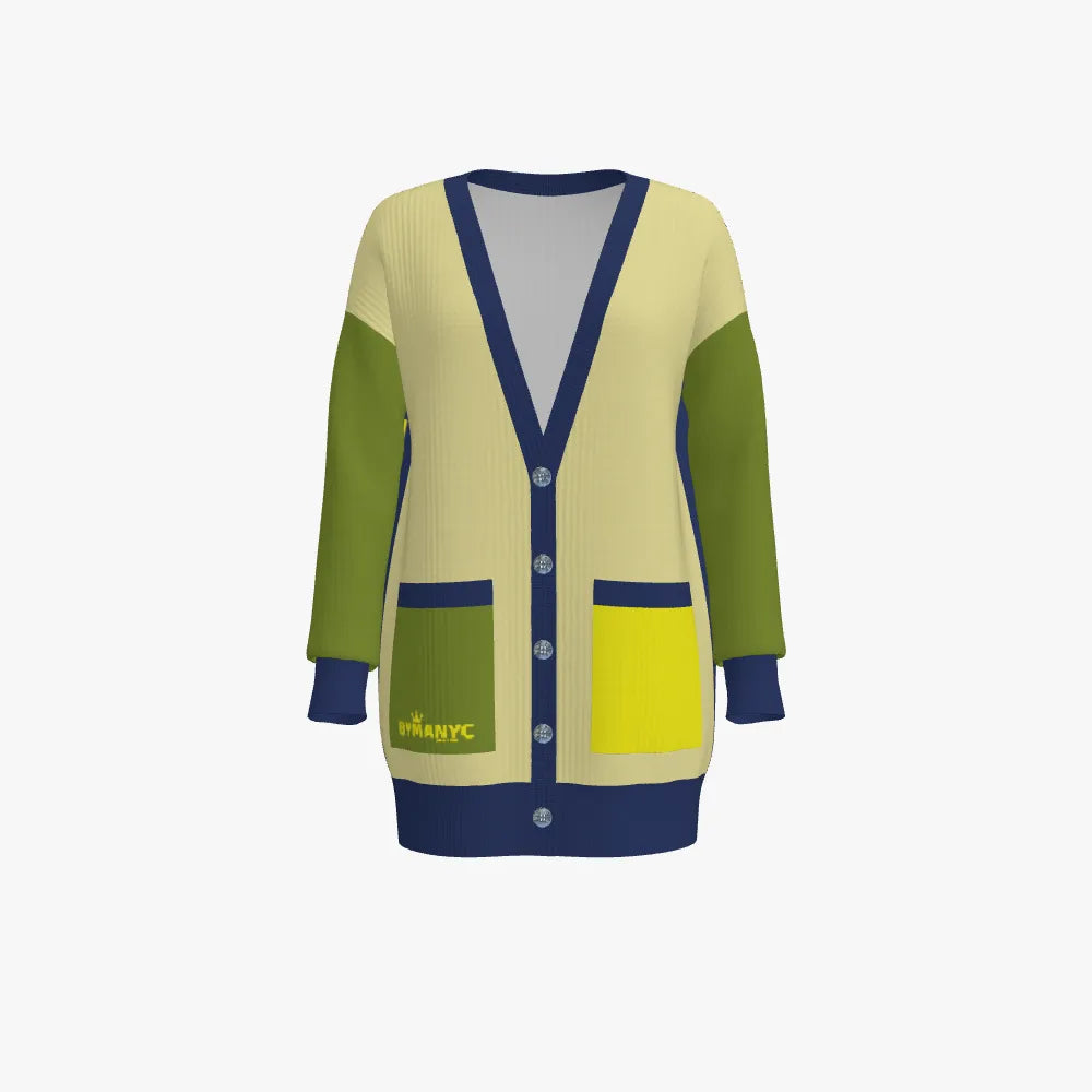 BYMANYC ® NY KIPS BAY Women's Eco Merino Pocket Cardigan - Urban Style