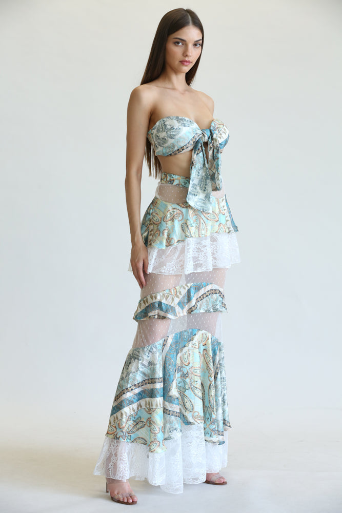 Brisa - Paisley Print Pattern Outfit Set