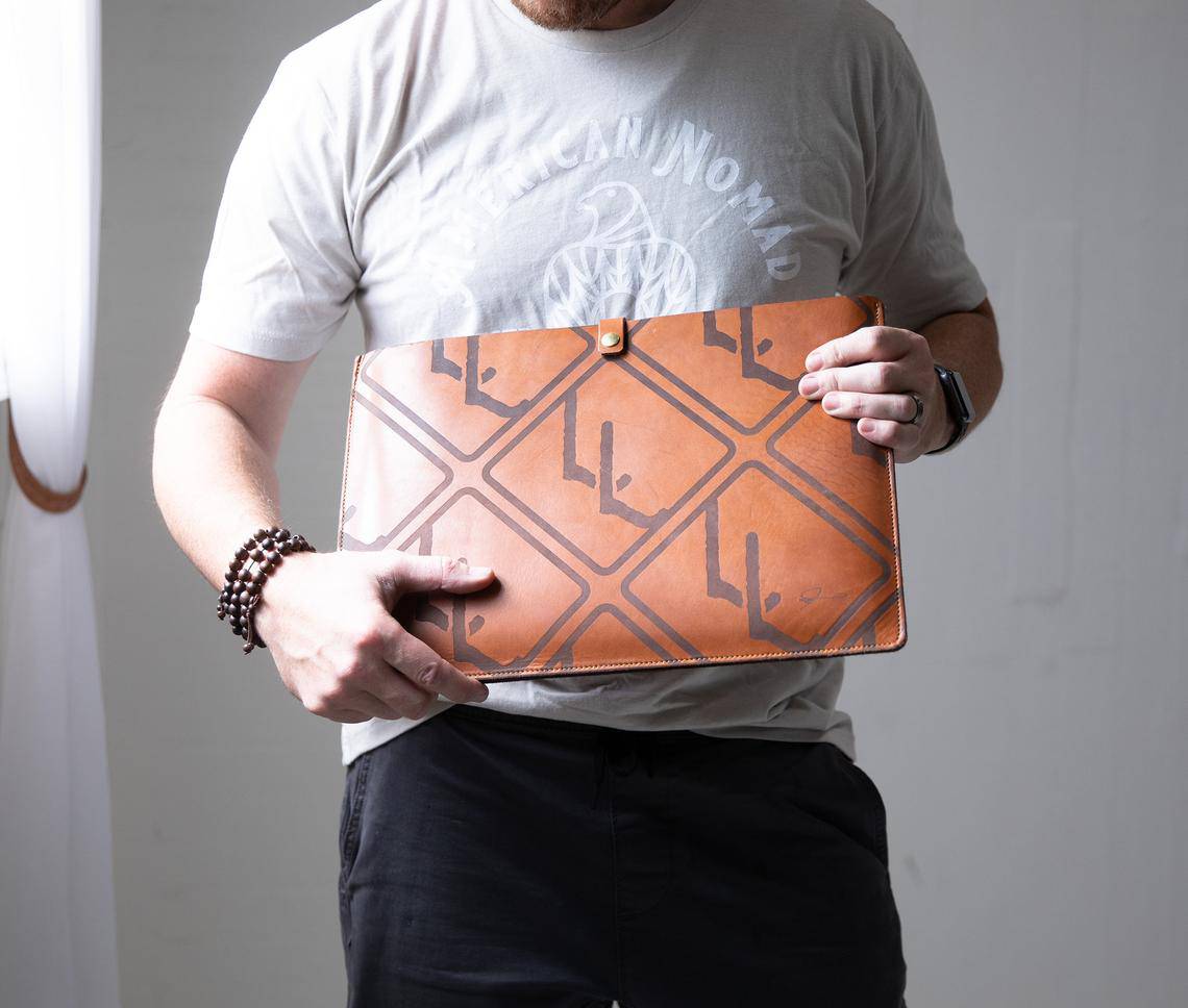Premium Leather Laptop Sleeve for Travel