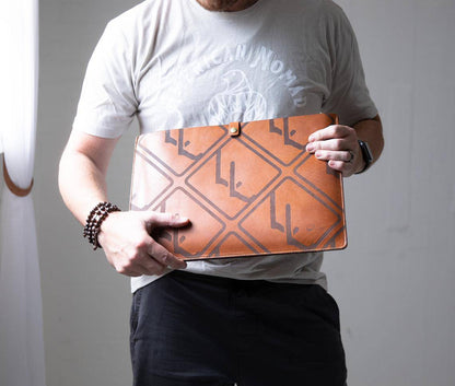 Premium Leather Laptop Sleeve for Travel