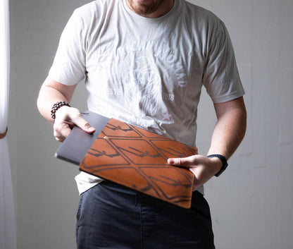 Premium Leather Laptop Sleeve for Travel