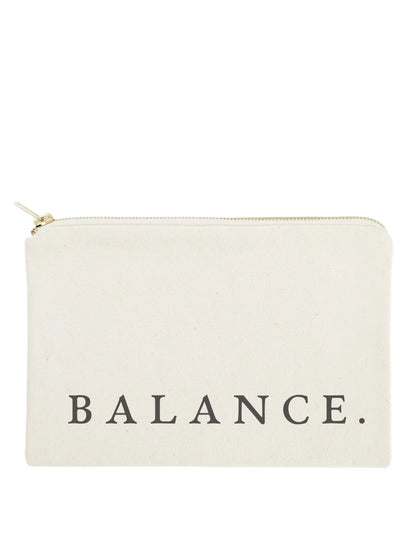 Balance Cotton Canvas Cosmetic Bag