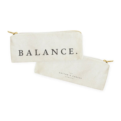 Balance Cotton Canvas Pencil Case and Travel Pouch