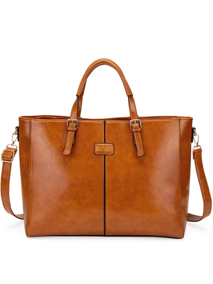 Julia Rustic Vegan Leather Weekender Tote Bag