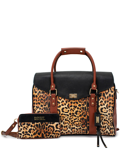 Badgley Mischka Leopard Weekender | Sling Bundle