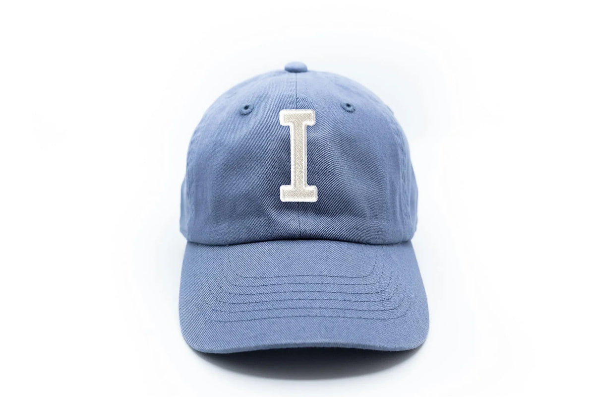 Dusty Blue Letter Baseball Hat