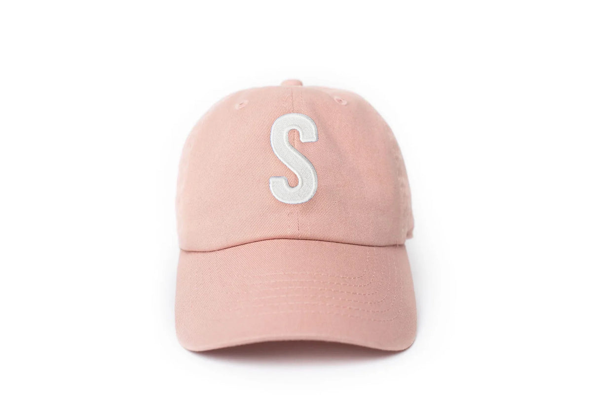 Dusty Rose Letter Baseball Hat