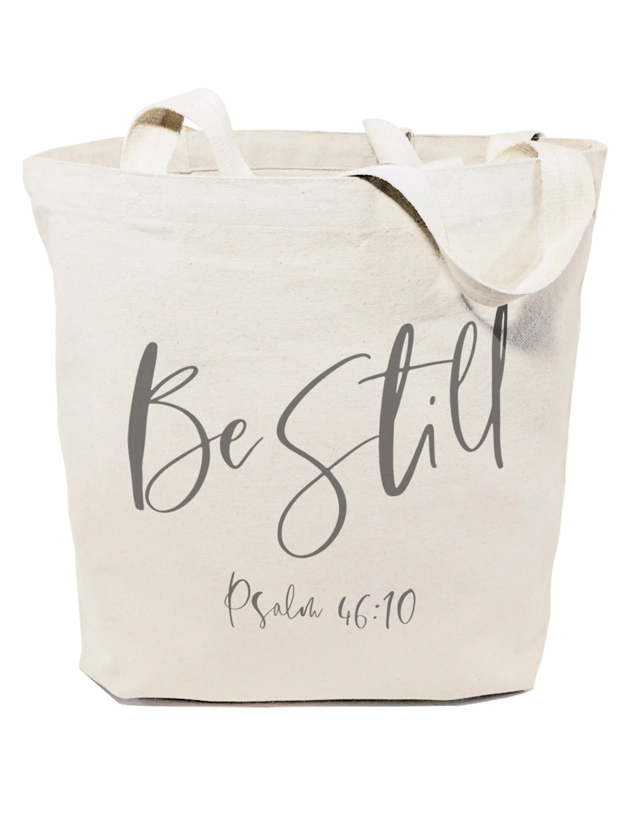 Be Still, Psalm 46:10 Cotton Canvas Tote Bag