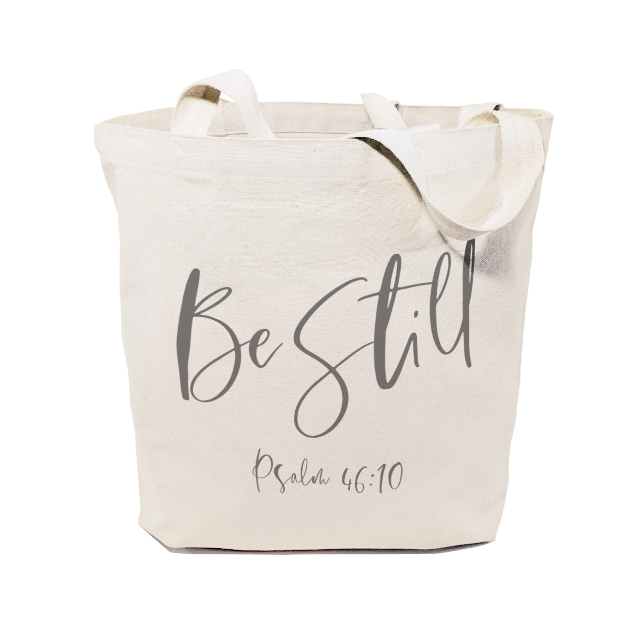 Be Still, Psalm 46:10 Cotton Canvas Tote Bag