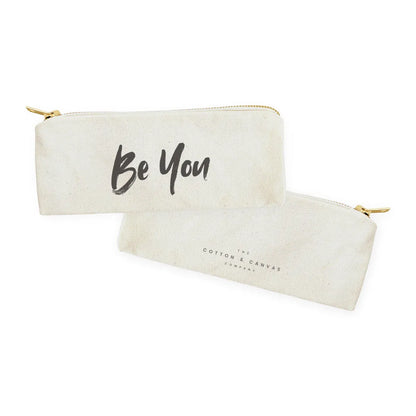 Be You Cotton Canvas Pencil Case and Travel Pouch
