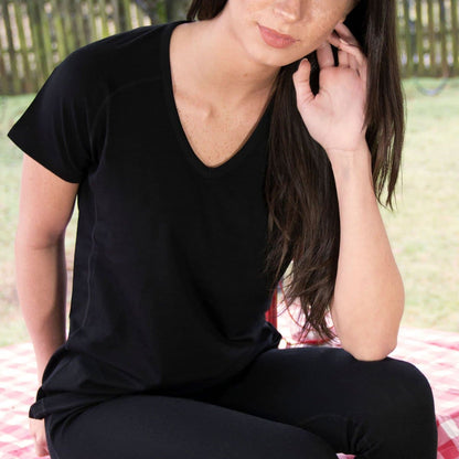 Women's Wool V-Neck T-Shirt