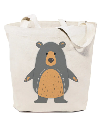 Bear Cotton Canvas Tote Bag