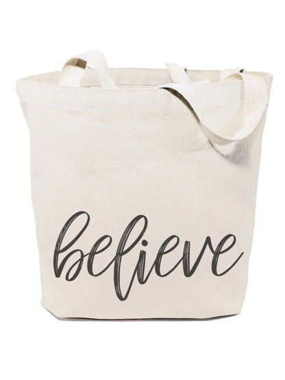 Believe Gym Cotton Canvas Tote Bag