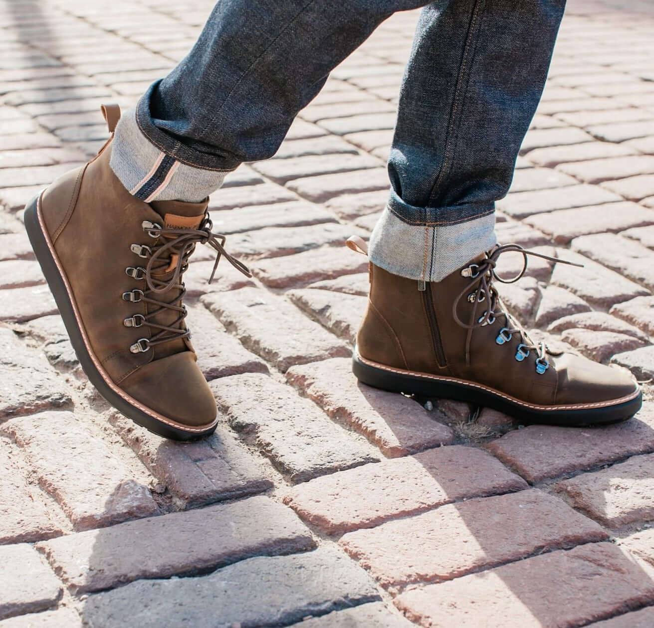 Charlie High-Top Grounding Shoes • Brown Leather