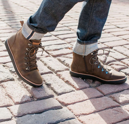 Charlie High-Top Grounding Shoes • Brown Leather