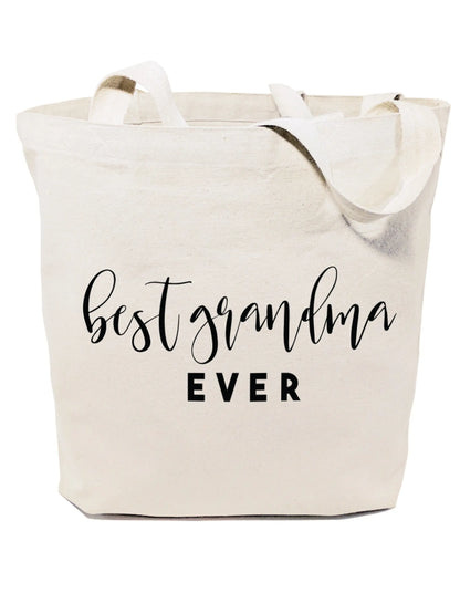 Best Grandma Ever Cotton Canvas Tote Bag