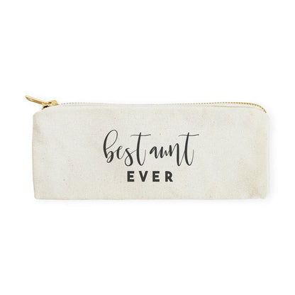 Best Aunt Ever Cotton Canvas Pencil Case and Travel Pouch