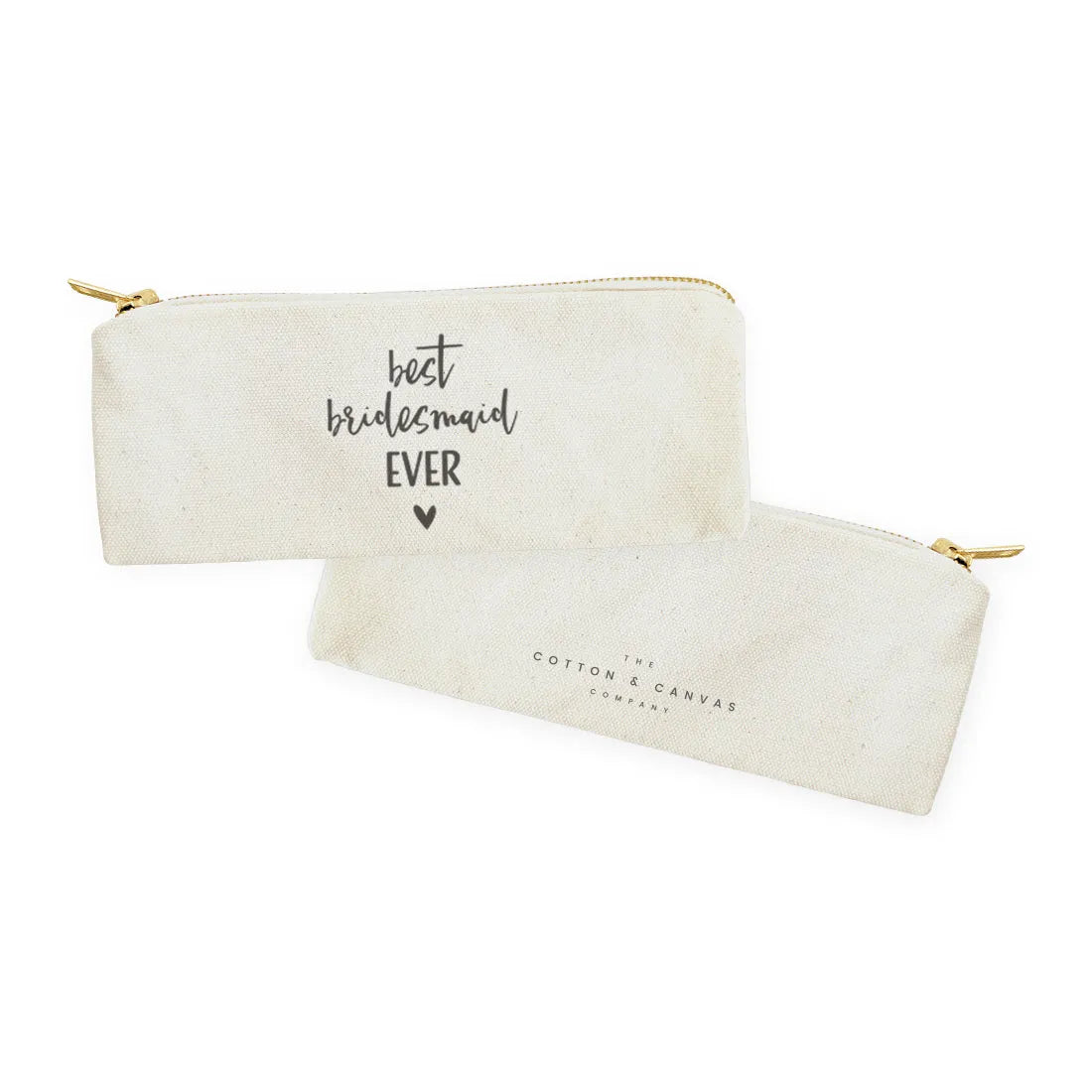 Best Bridesmaid Ever Cotton Canvas Pencil Case and Travel Pouch