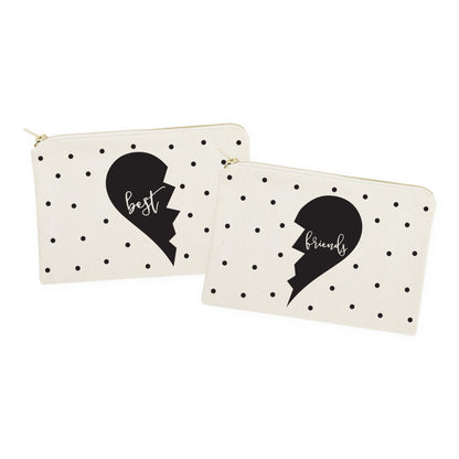 Best Friends Cotton Canvas Cosmetic Bag, 2-Pack