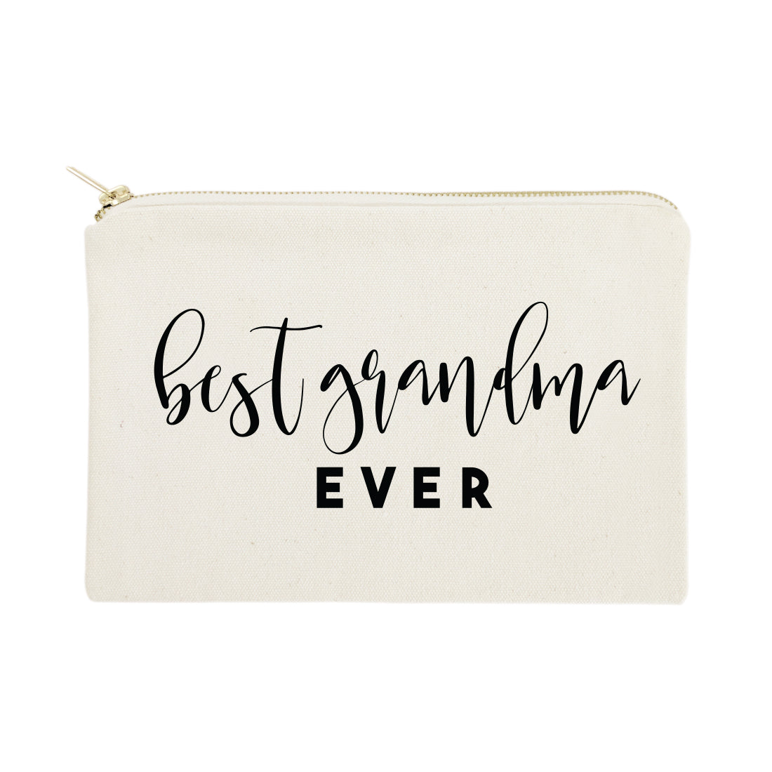 Best Grandma Ever Cotton Canvas Cosmetic Bag