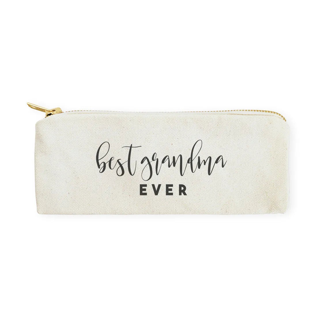 Best Grandma Ever Cotton Canvas Pencil Case and Travel Pouch