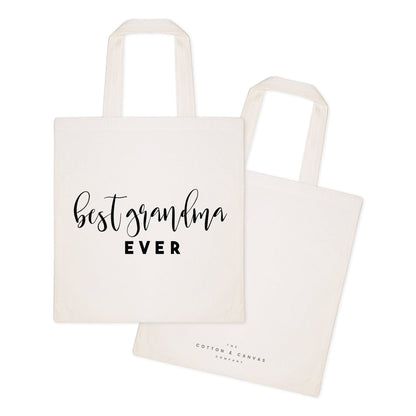 Best Grandma Ever Cotton Canvas Tote Bag