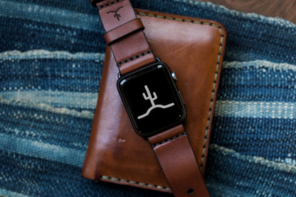 Apple Watch Strap // Medium Brown Bolt