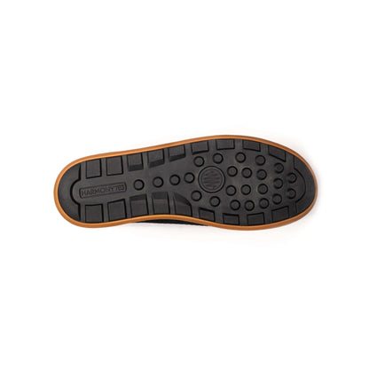 Grounding Slip-On Shoes • Black & Cognac Bamboo Knit