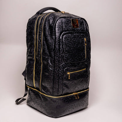 Black Monogram Leather Carry-On Backpack (Patented Signature Design)