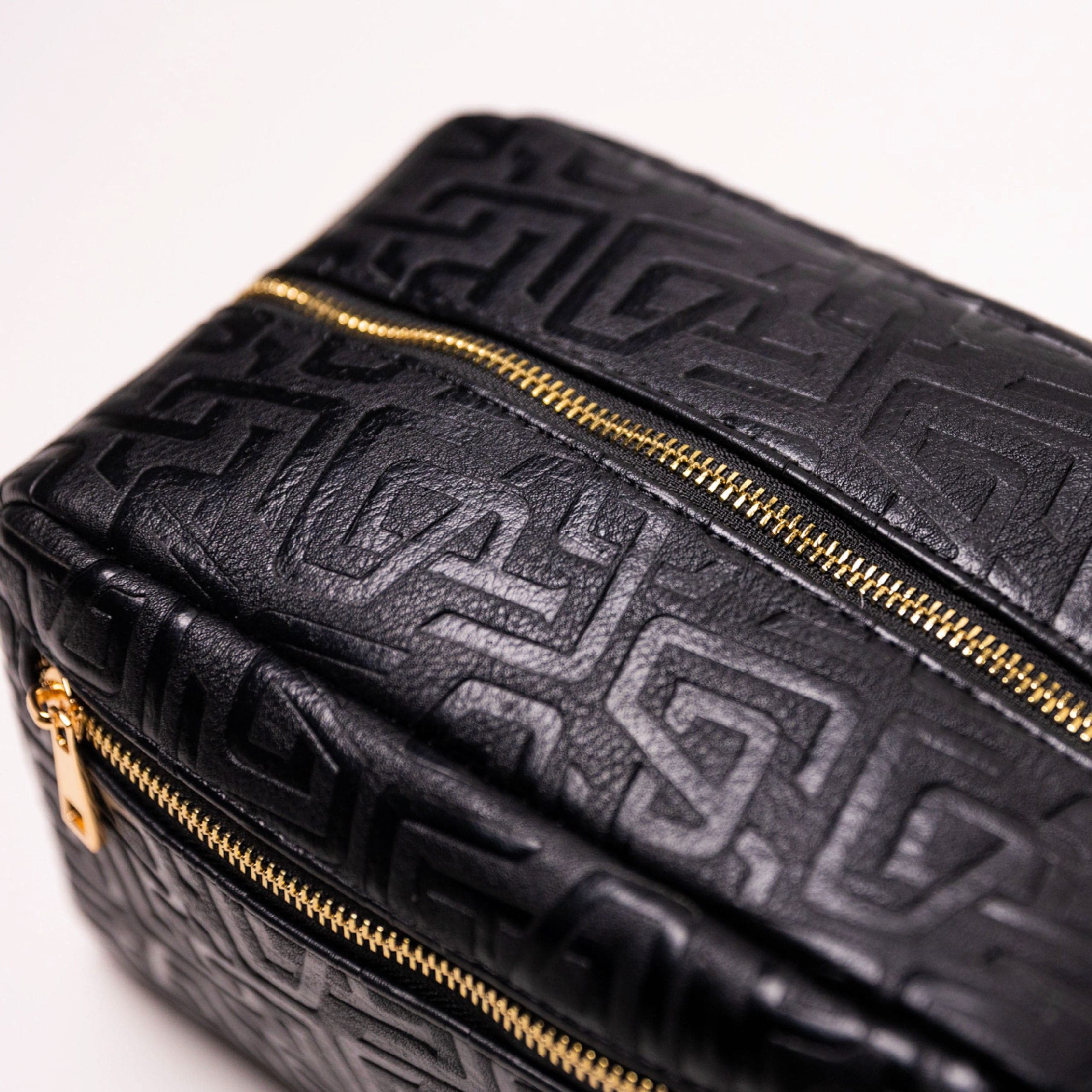 Black Monogram Leather Toiletry Bag