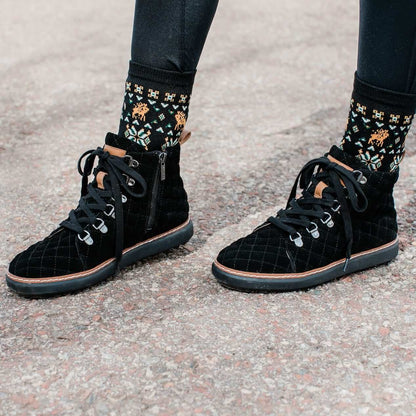 Melissa High-Top Grounding Shoes • Black Quilted