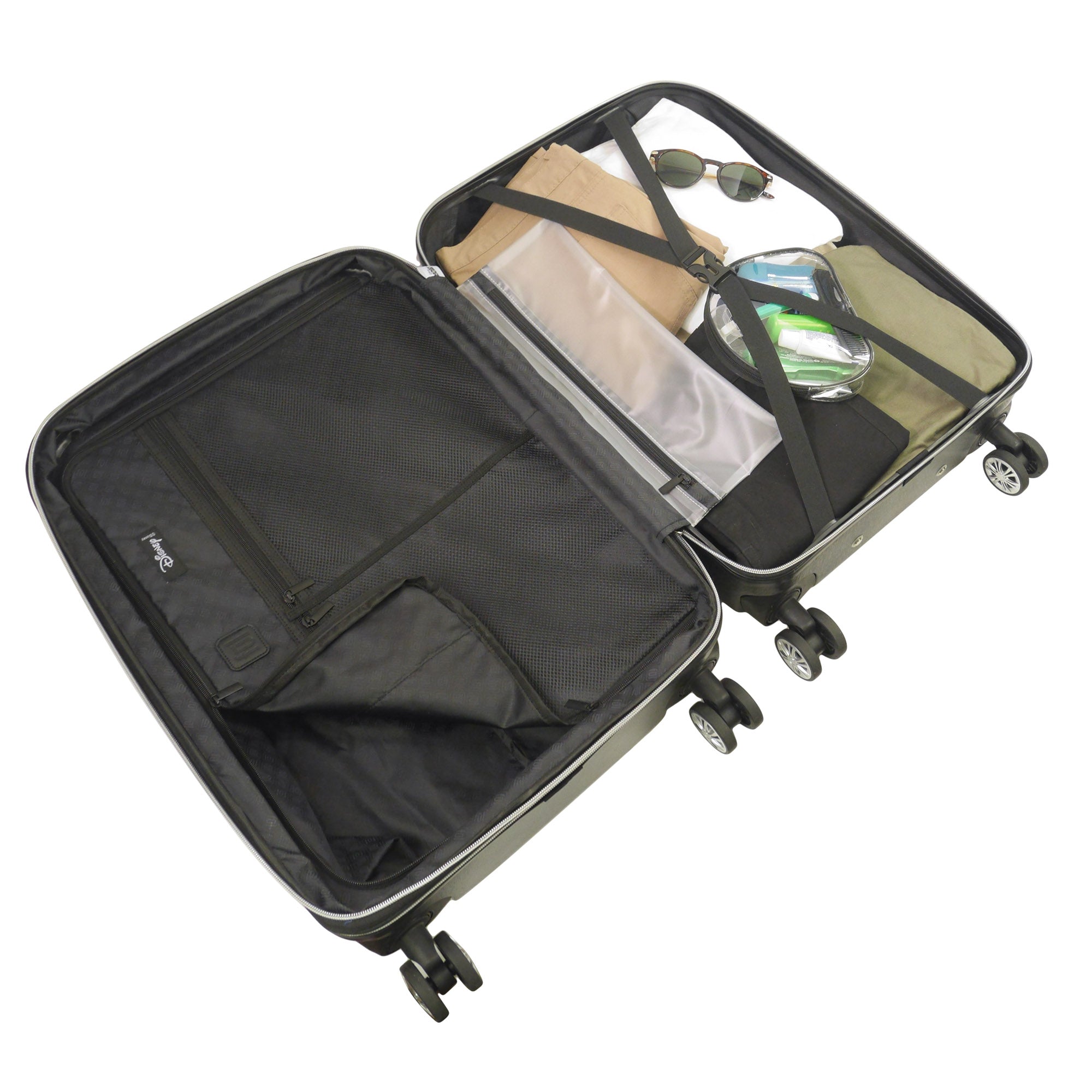 Disney Mickey Mouse Rolling Suitcases 3 Piece Set Silver