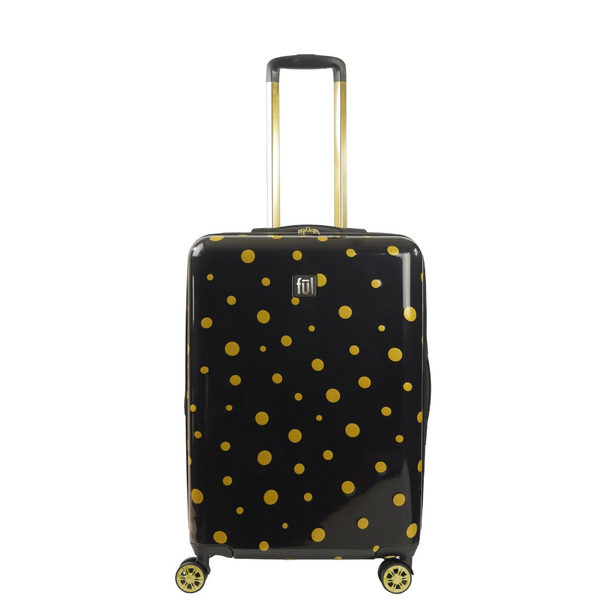 Ful Impulse Mixed Dots Hardside Spinner 26" Luggage, Black