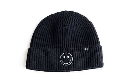 Cozy Smiley Face Knit Beanie
