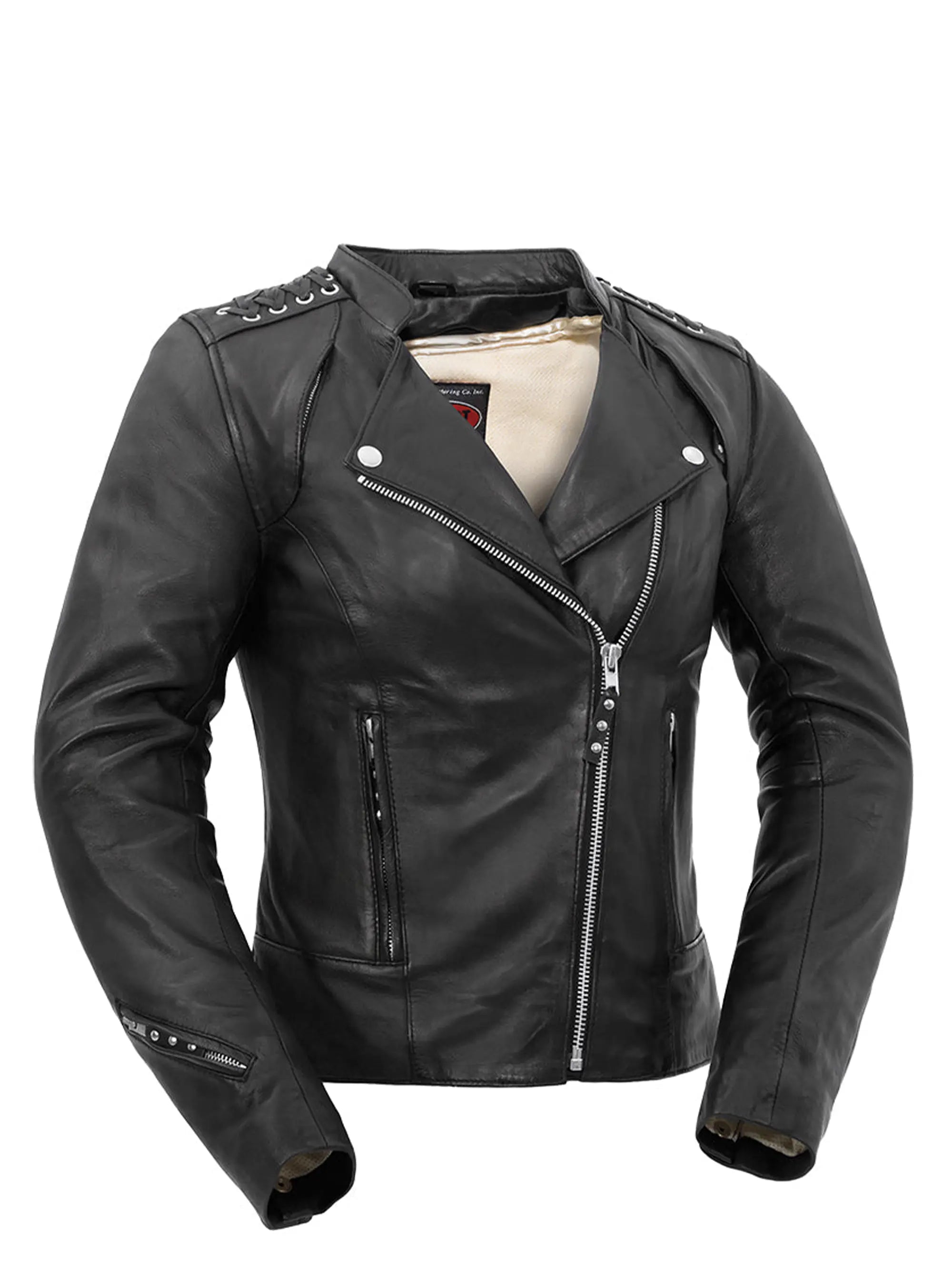 Black Widow - Women's Motorcycle Leather Jacket