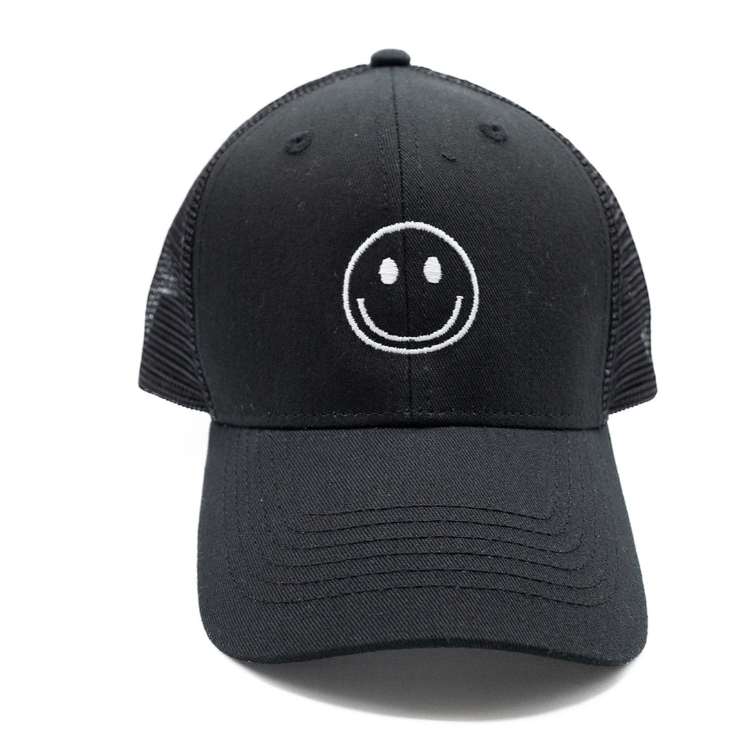 Smiley Hat in Black Snapback